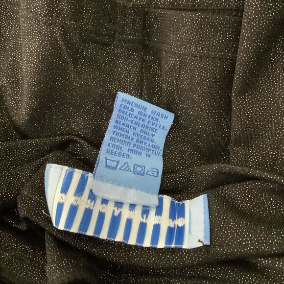 Doncaster Sport Black Silver Sparkle Layered Look Long Sleeve Top Medium - Picture 6 of 6